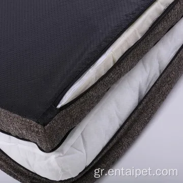 Πολυτελές σκυλί faux γούνα cat ορθογώνια ενσωματωμένη κρεβάτι
